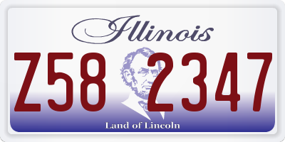 IL license plate Z582347