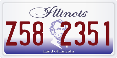 IL license plate Z582351