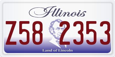 IL license plate Z582353