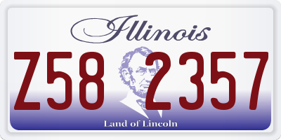 IL license plate Z582357