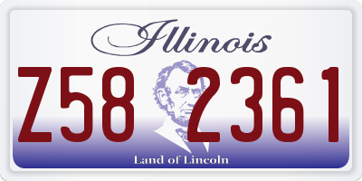 IL license plate Z582361