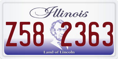 IL license plate Z582363
