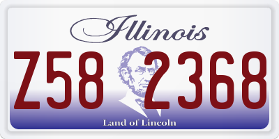 IL license plate Z582368