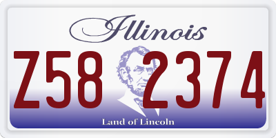 IL license plate Z582374