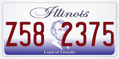 IL license plate Z582375