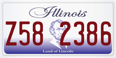 IL license plate Z582386
