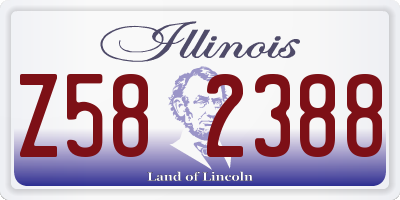 IL license plate Z582388