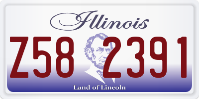 IL license plate Z582391
