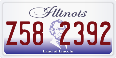IL license plate Z582392