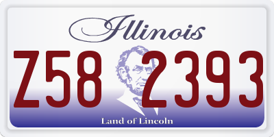 IL license plate Z582393