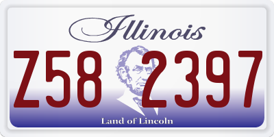IL license plate Z582397
