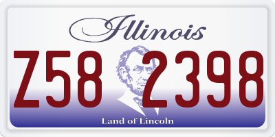 IL license plate Z582398