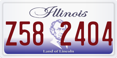 IL license plate Z582404