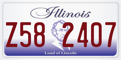 IL license plate Z582407