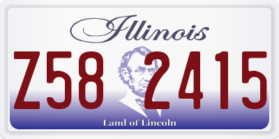 IL license plate Z582415