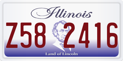 IL license plate Z582416