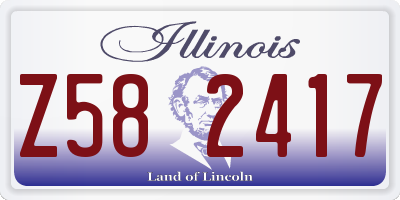 IL license plate Z582417