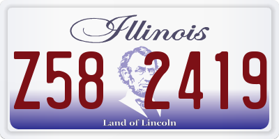 IL license plate Z582419