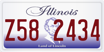 IL license plate Z582434