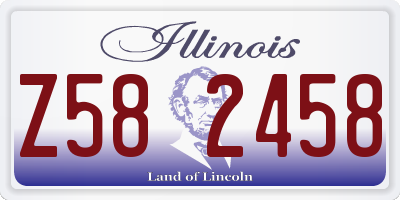 IL license plate Z582458