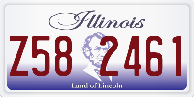 IL license plate Z582461
