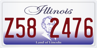 IL license plate Z582476