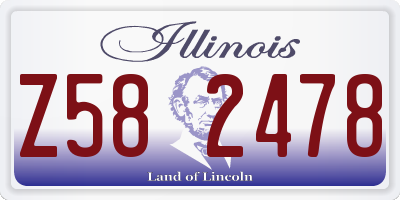 IL license plate Z582478