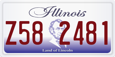 IL license plate Z582481