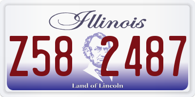 IL license plate Z582487
