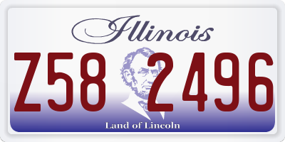 IL license plate Z582496