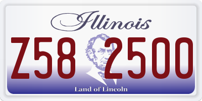 IL license plate Z582500