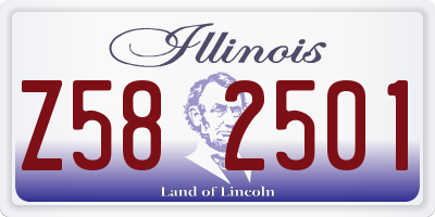 IL license plate Z582501