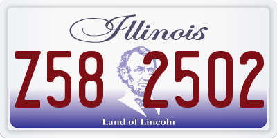 IL license plate Z582502
