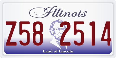 IL license plate Z582514