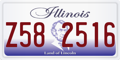 IL license plate Z582516
