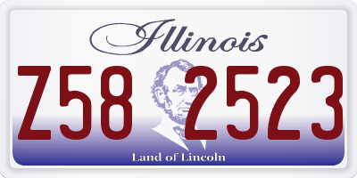 IL license plate Z582523