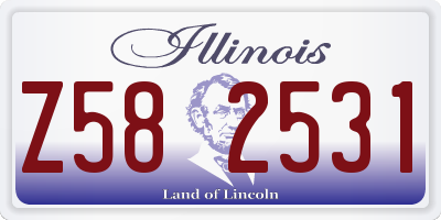 IL license plate Z582531