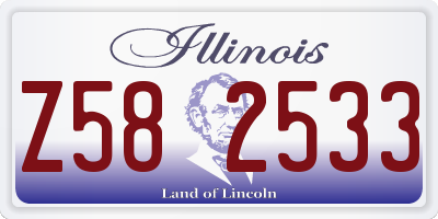 IL license plate Z582533