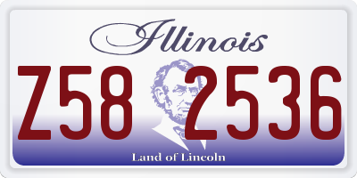 IL license plate Z582536