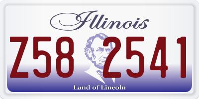 IL license plate Z582541
