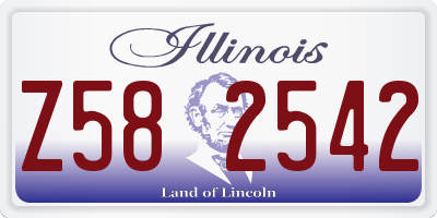 IL license plate Z582542