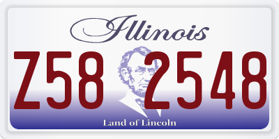 IL license plate Z582548