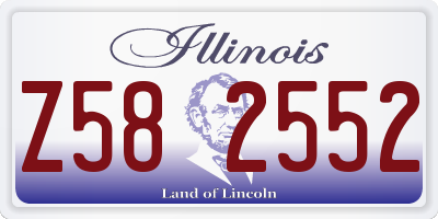 IL license plate Z582552