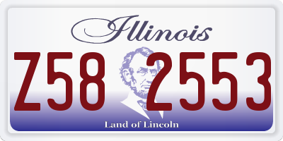 IL license plate Z582553