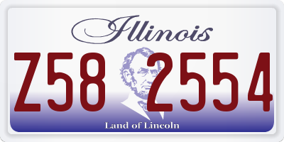IL license plate Z582554