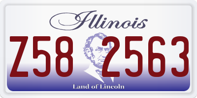 IL license plate Z582563