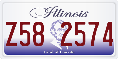 IL license plate Z582574
