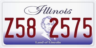IL license plate Z582575