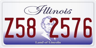 IL license plate Z582576