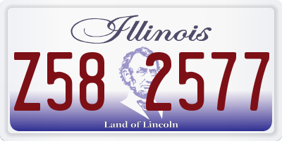IL license plate Z582577